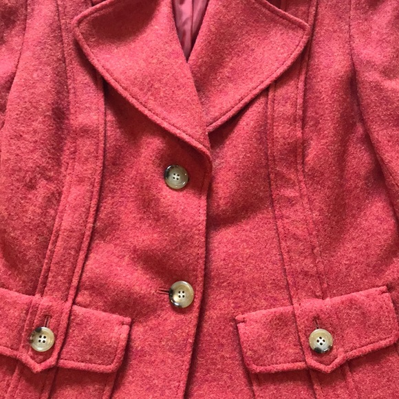 Talbots Wool 4P Blazer Jacket Burnt Orange Red - Picture 7 of 12